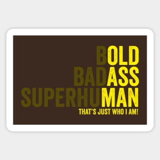 Funny Superhuman Old Man Sticker
